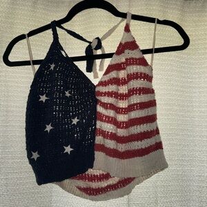Red, white, blue Halter